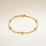 Gold bedded bracelet