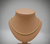 Classic Gold Rope Chain Necklace - Rare Jewels