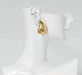 Molten Gold Drop Stud Earrings – Modern Sculpted Design - Rare Jewels