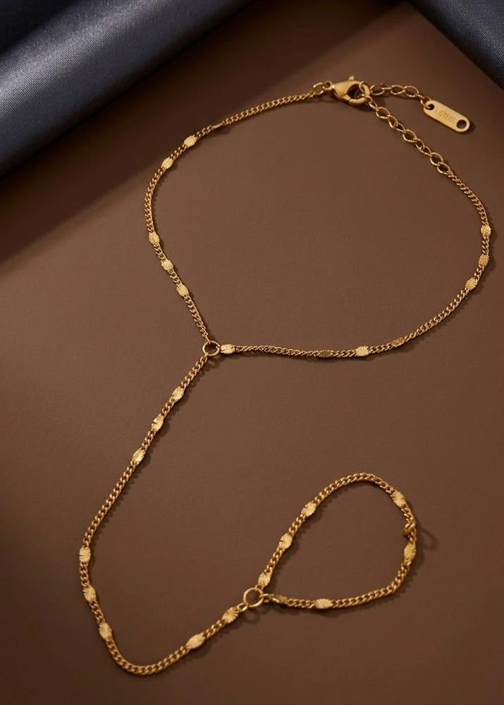 Gold palated hand chain