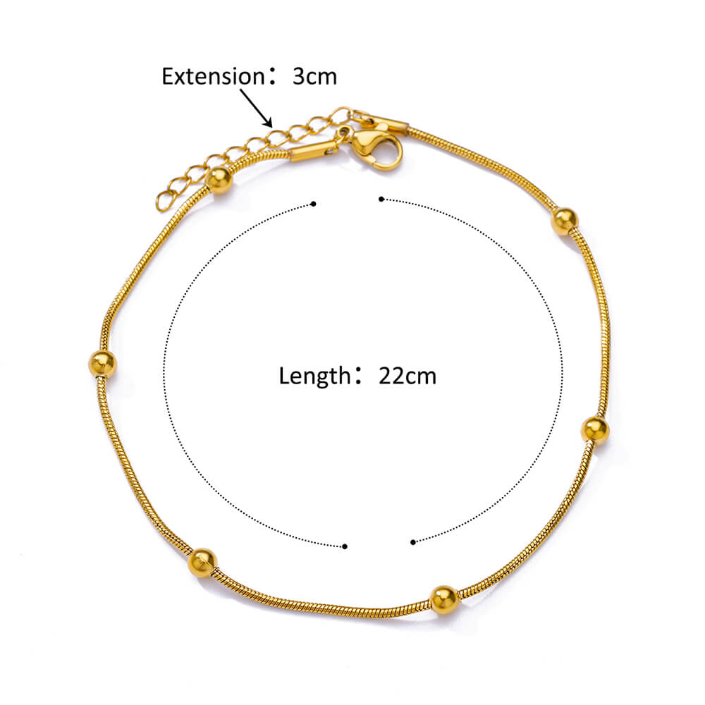 Gold bedded bracelet