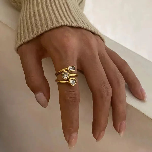 Amelina layered diamond ring 💍