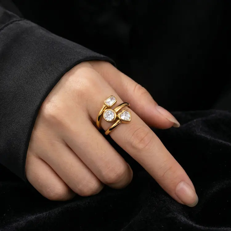 Amelina layered diamond ring 💍