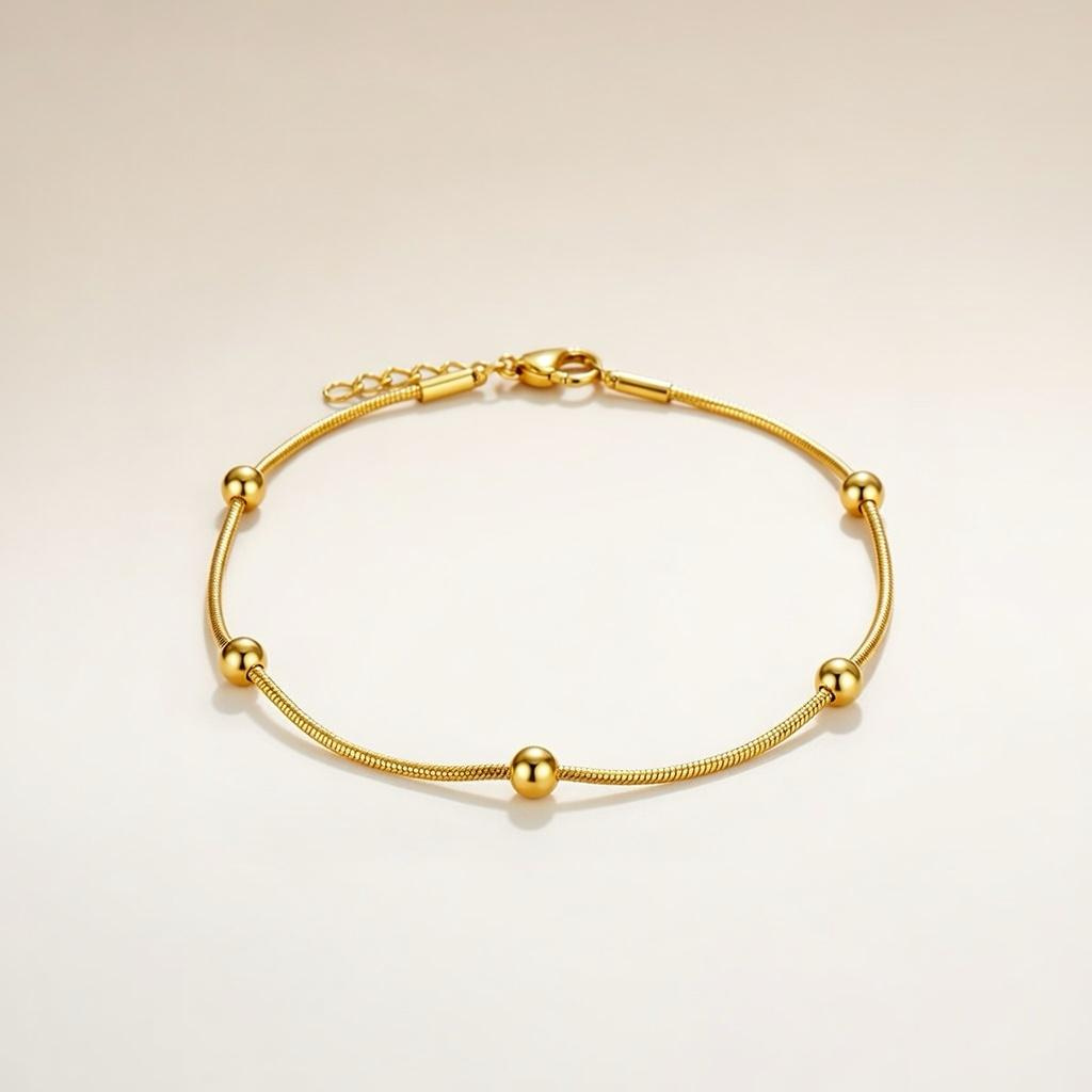 Gold bedded bracelet