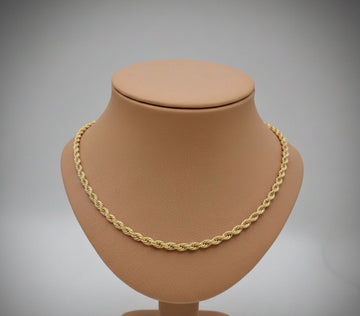Classic Gold Rope Chain Necklace - Rare Jewels