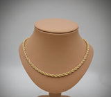 Classic Gold Rope Chain Necklace - Rare Jewels