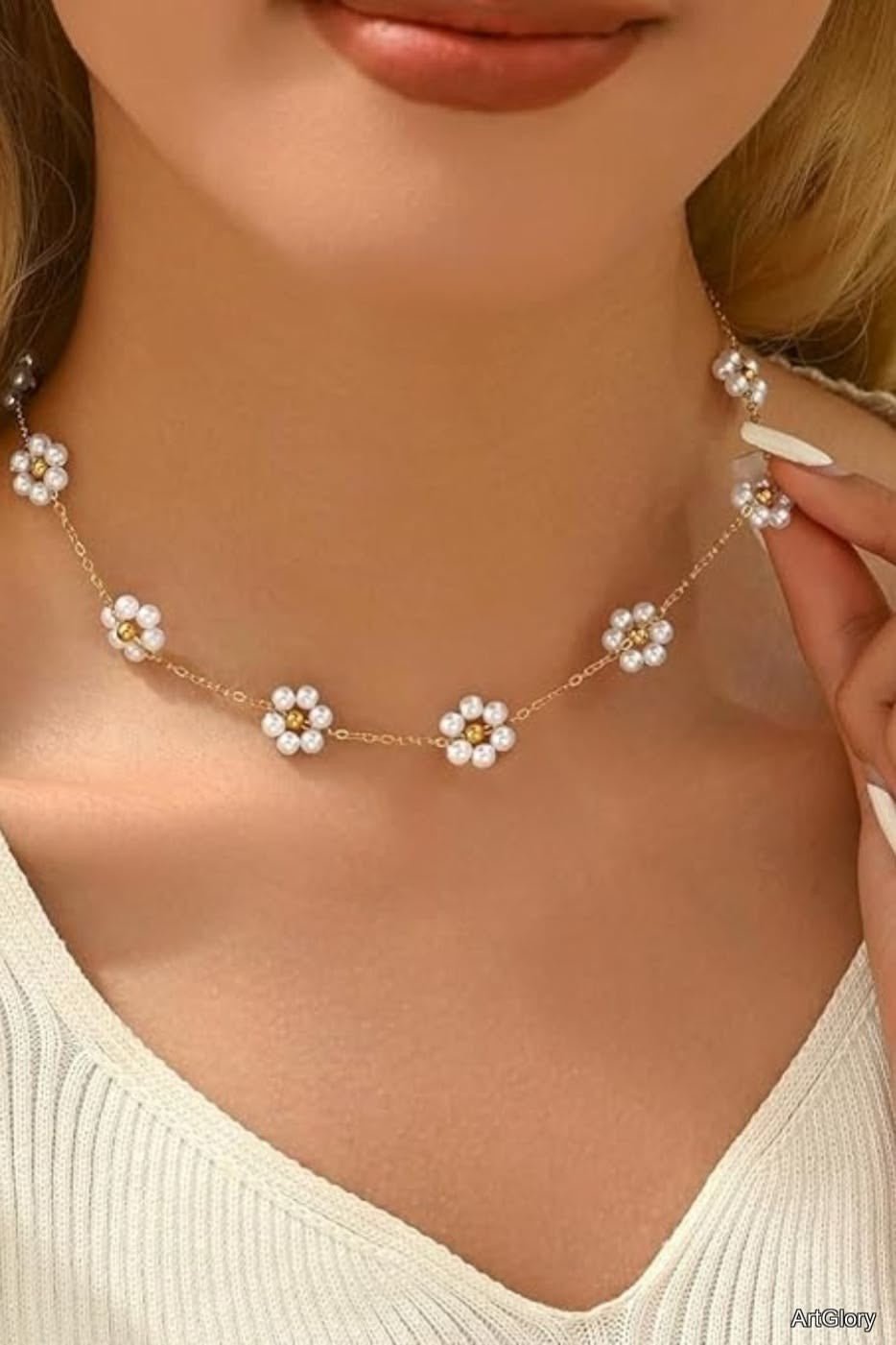 Daisy beaded necklace 🌼 - Rare Jewels