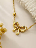 ￼pretty bow necklace - Rare Jewels