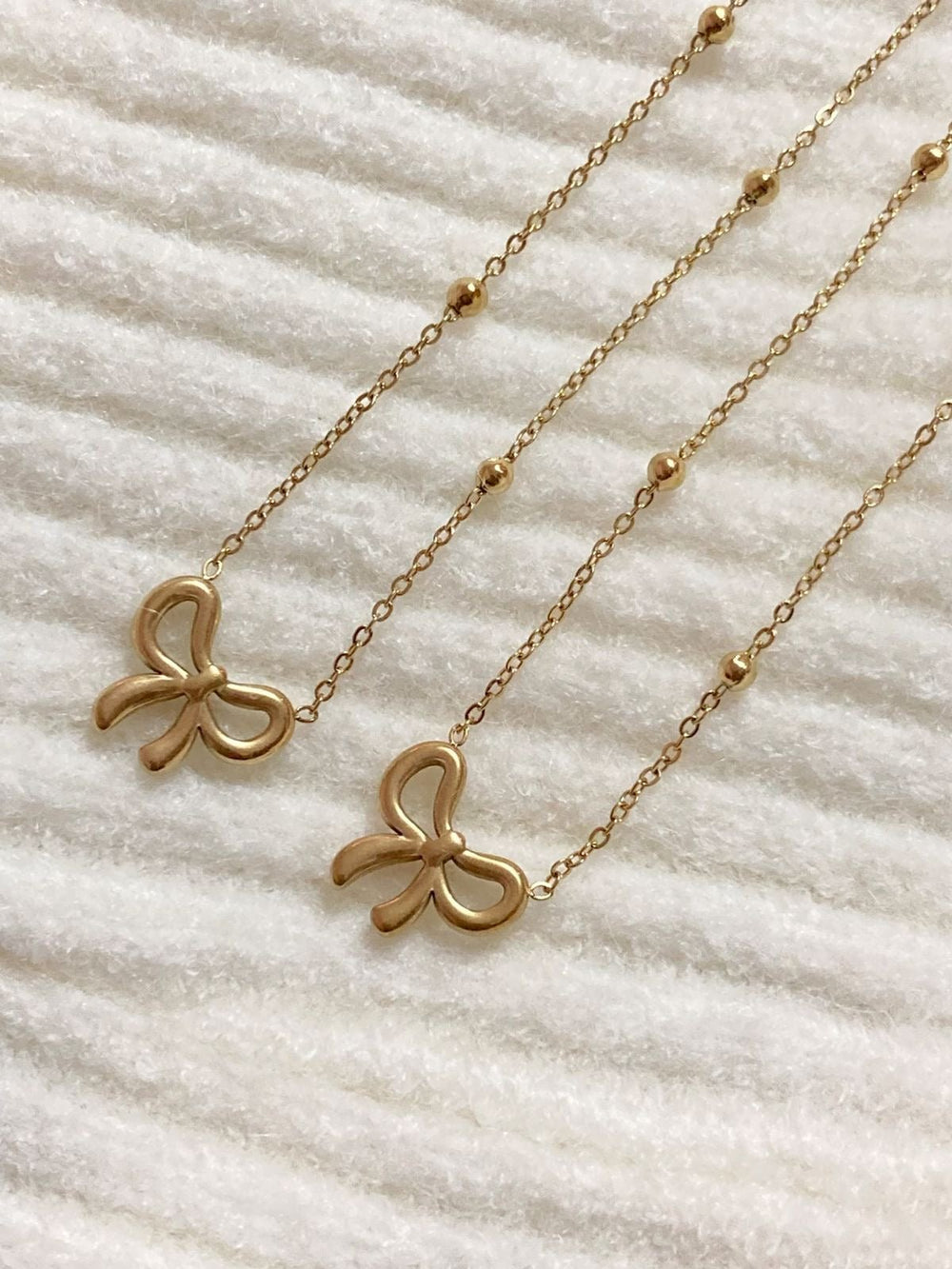 ￼pretty bow necklace - Rare Jewels