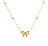 ￼pretty bow necklace - Rare Jewels